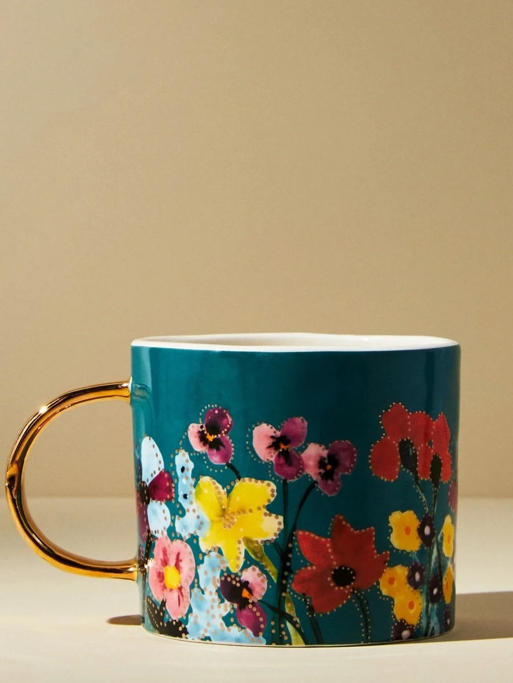 Anthropologie Francesca Kaye Feline Atelier Mug Turquoise - Picture 7 of 7